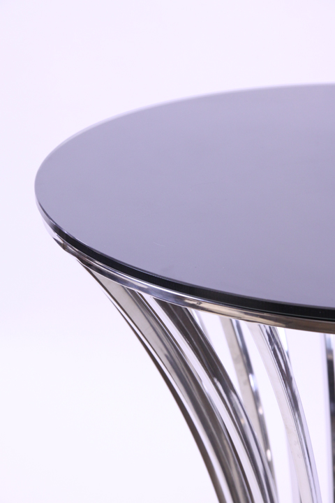 Black Top Dorsia Cocktail Table - Silver - 42"H Black Top Dorsia Cocktail Table - Silver - 42"H