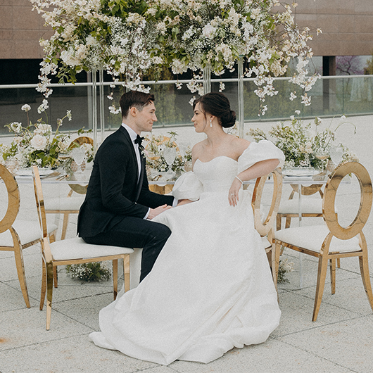 Gold Dorsia Chair - Off-White Seat Gold Dorsia Chair - Off-White Seat