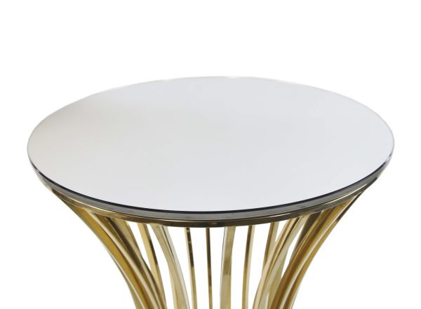 Black Top Dorsia Cocktail Table - Gold - 42"H