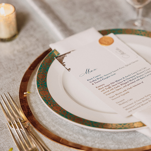 Rippled Gold Charger