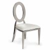 Silver Dorsia Chair - Off-White Seat