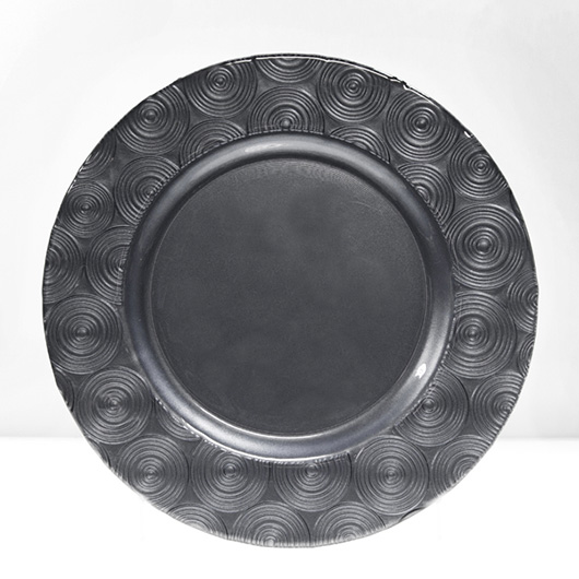 gray decorative charger plate - Vision Furniture
