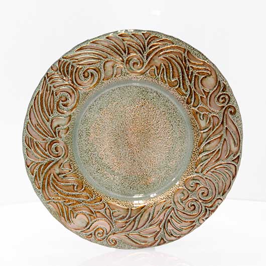 earth toned charger plate - VF
