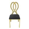 Gold Monarch Chair - Black Cushion