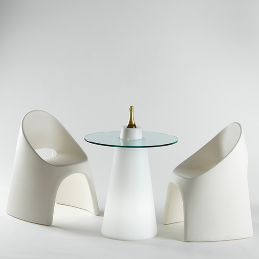 Martini High Cocktail Table - White