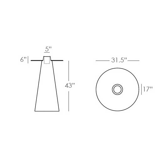 Martini High Cocktail Table - White
