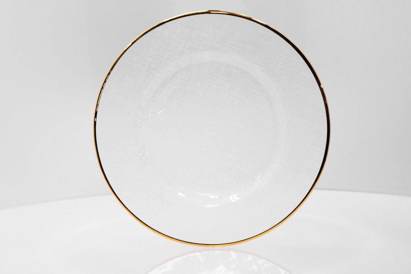 Gold Crosshatch Charger Plate