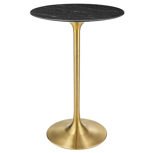 Tulip Table - Marble Top | Brass - 30"H