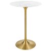 Tulip Table - Marble Top | Brass - 30"H