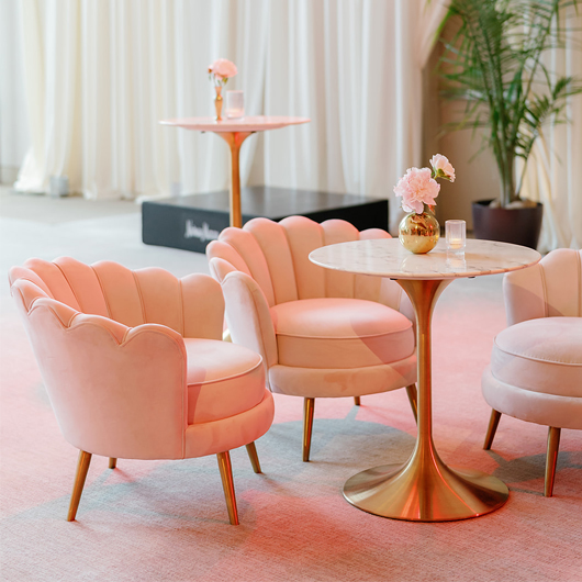 Tulip Table - Marble Top | Brass - 30"H Tulip Table - Marble Top | Brass - 30"H