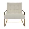 Maurice Armchair - White Leatherette (2)