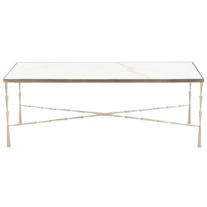 Delancey Marble Coffee Table - Nickel