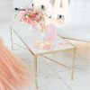 Delancey Marble Coffee Table - Brass