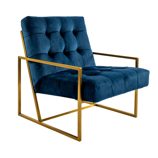 Maurice Side Chair - Blue Sapphire