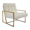 Maurice Armchair - White Leatherette (2)