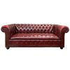 Vintage Leather Chesterfield 76" Vintage Leather Chesterfield 76"