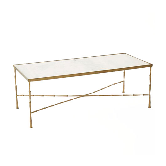 Delancey Marble Coffee Table - Nickel