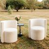 Dandy Swivel Chair - Cream Sherpa