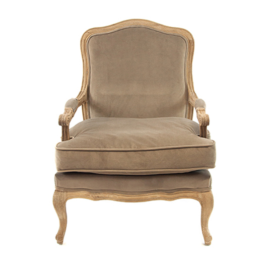 Belleville Bergere Chair - Rich Taupe