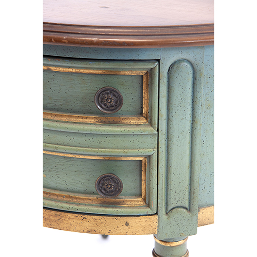 Vintage French Drum End Table (1)
