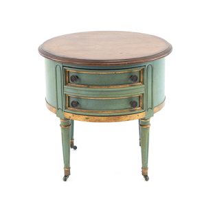 Vintage French Drum End Table