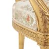 Antique Brocade Gilt Armchair (2) Antique Brocade Gilt Armchair (2)