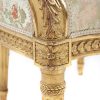 Antique Brocade Gilt Armchair (2) Antique Brocade Gilt Armchair (2)