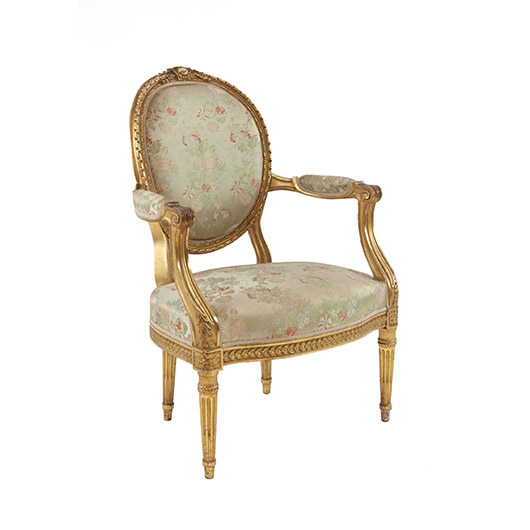Antique Brocade Chair (2)