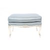 Vintage Blue Satin Ottoman 29"