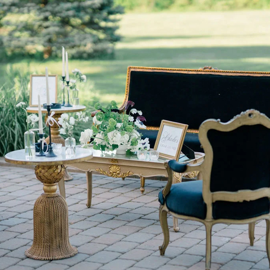 Vintage Mirror Top Gilt Coffee Table (1)