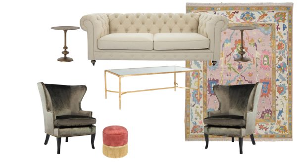 Wingback Chair - Sable Velvet