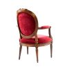 Antique Red Velvet Dahlia Armchair (2)