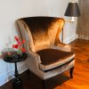 Wingback Chair - Sable Velvet