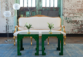 Banded Jade Side Table