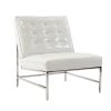 Milan Chair - White Patent Leather | Silver