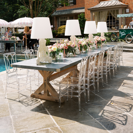 White Verona Lamp 36"h