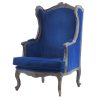 Vintage Gramercy Wingback Chair - Blue (4) Vintage Gramercy Wingback Chair - Blue (4)