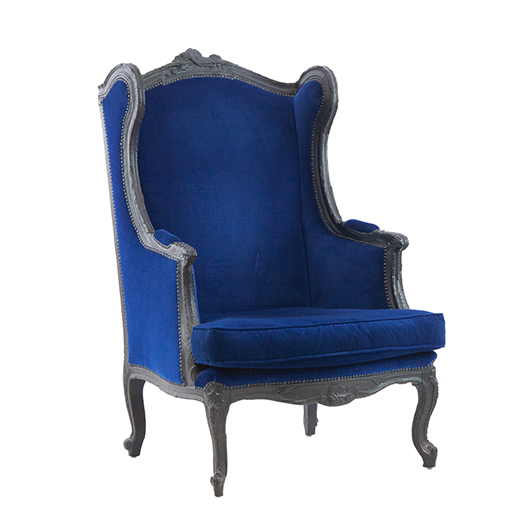 Vintage Gramercy Wingback Chair - Blue
