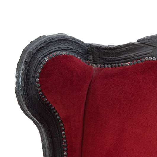 Vintage Gramercy Wingback Chair - Red