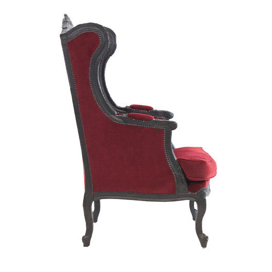 Vintage Gramercy Wingback Chair - Red
