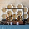 Hexagon Stackable Bar Back - White Hexagon Stackable Bar Back - White