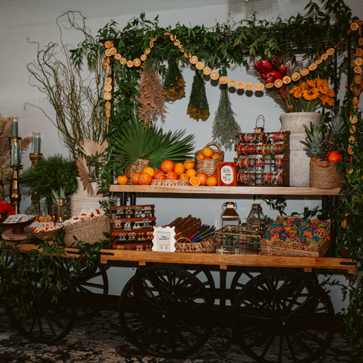 Bastille Cart with Shelf - Wood