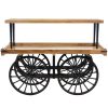 Bastille Cart with Shelf - Wood