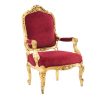 Antique Gilt Throne Chair (2)