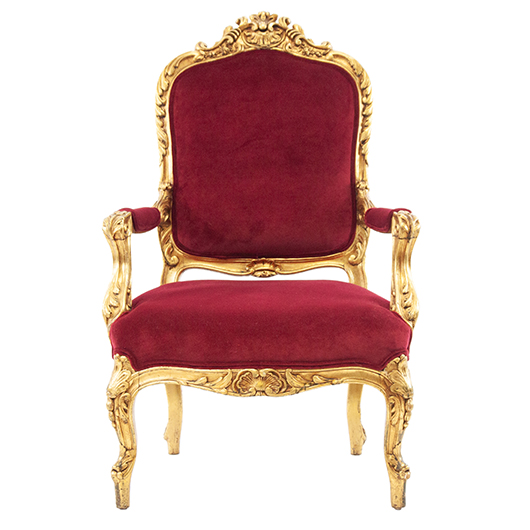 Antique Gilt Throne Chair