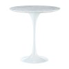 Tulip Side Table - Marble Top | White