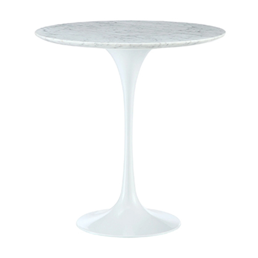 Tulip Side Table - Marble Top | White