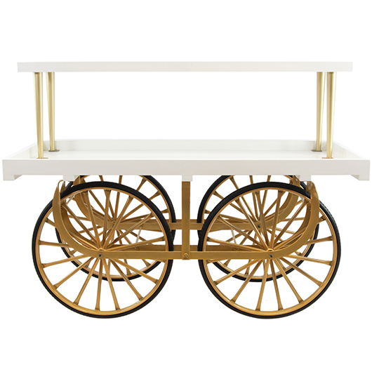Bastille Cart With Shelf - White