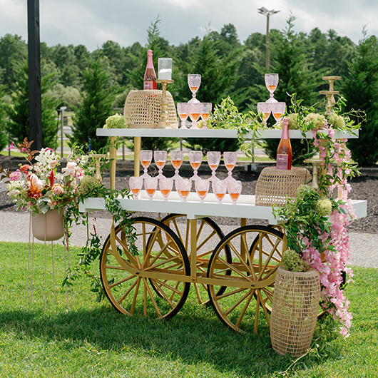Bastille Cart With Shelf - White