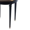 French Ebonized Marble Top End Table (2) French Ebonized Marble Top End Table (2)